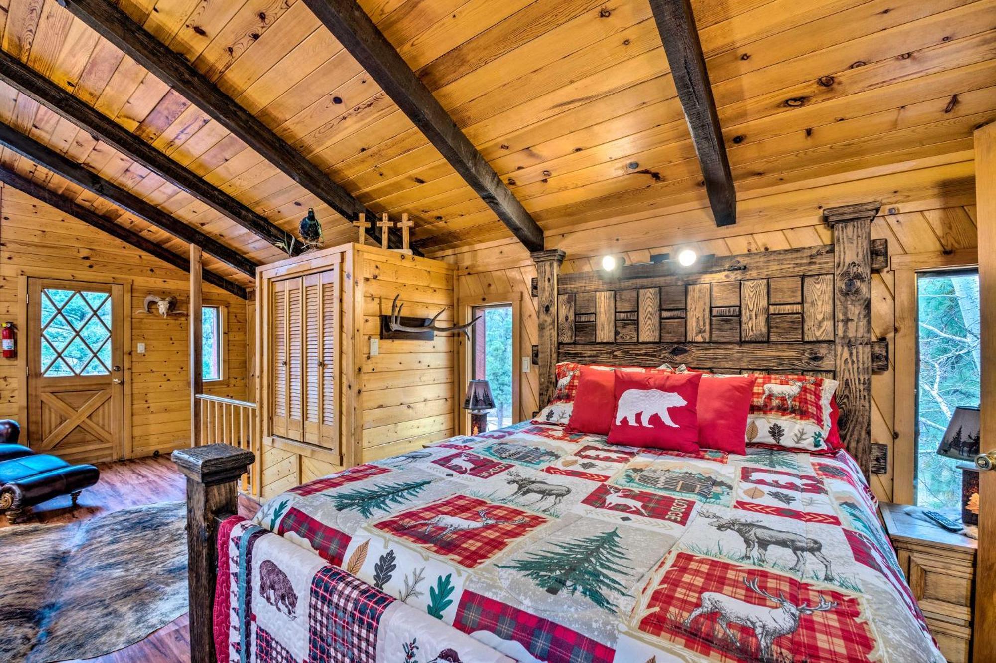 Unique Bear Country Cabin In Ruidoso With Hot Tub! Exterior foto
